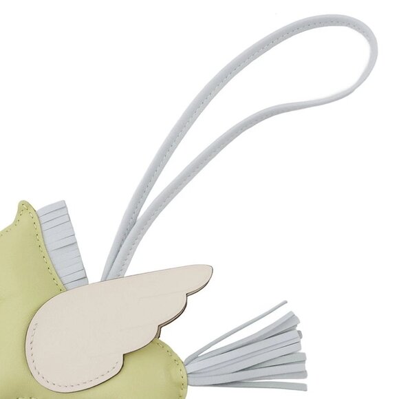 HERMES Rodeo Bag Charm Pegasus Size MM Lambskin Jaune Bourgeon/Machete/Blue ... - Picture 6 of 8